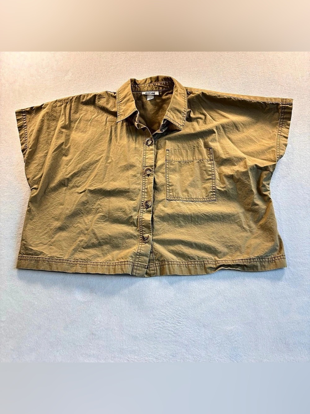 Future Collective Cotton Utility Short Sleeve Shirt Size Medium